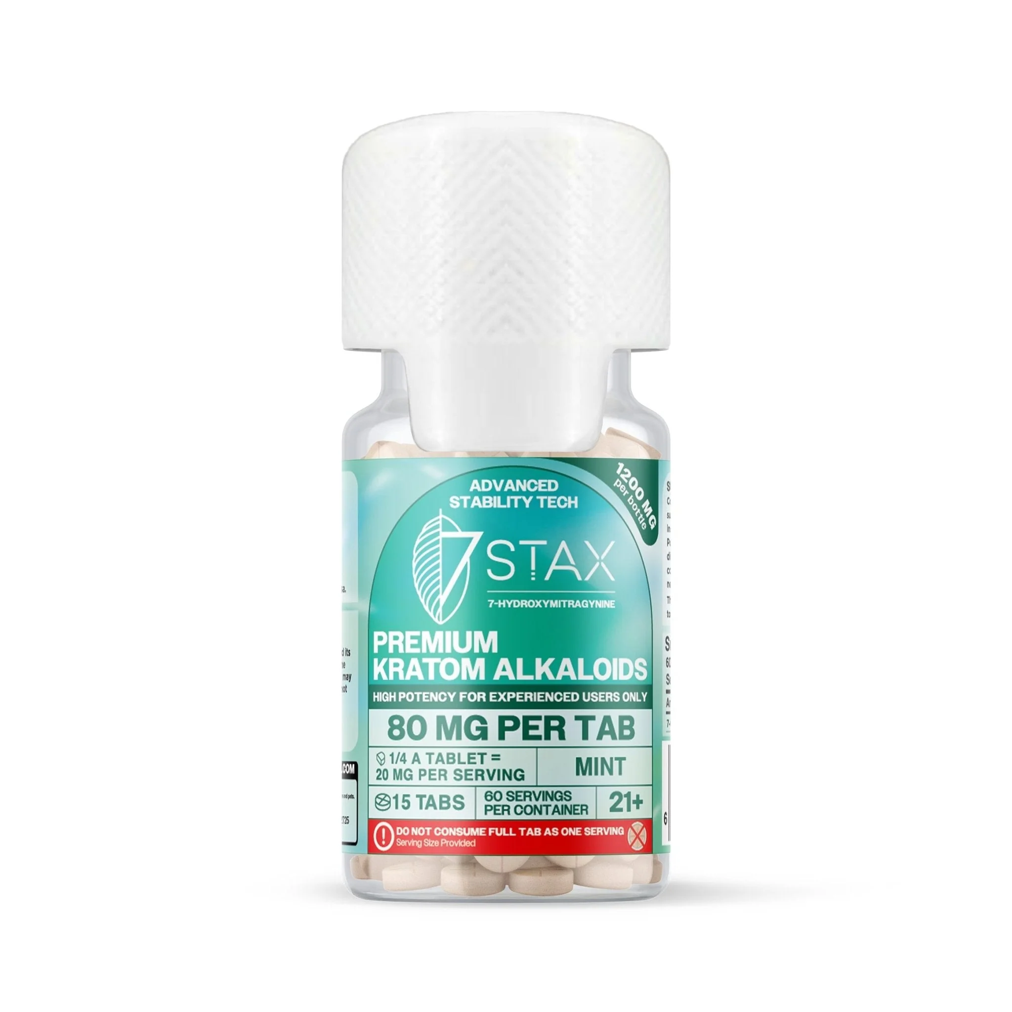 7Stax Premium 7-OH Kratom Alkaloid Tablets (1200mg - 15 Count) - Image 4